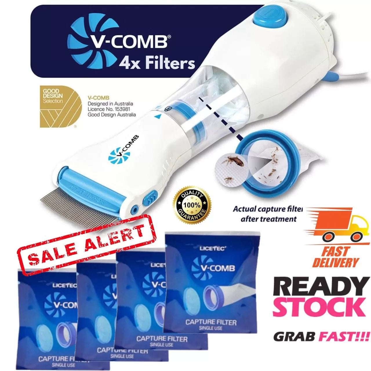 V Comb Electric Anti Lice Removal Machine